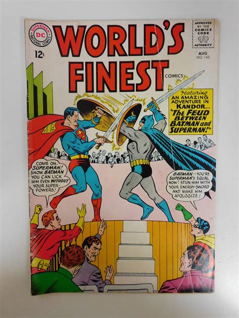 Worlds Finest Comics 143 1964 Comic Books Silver Age Dc Comics