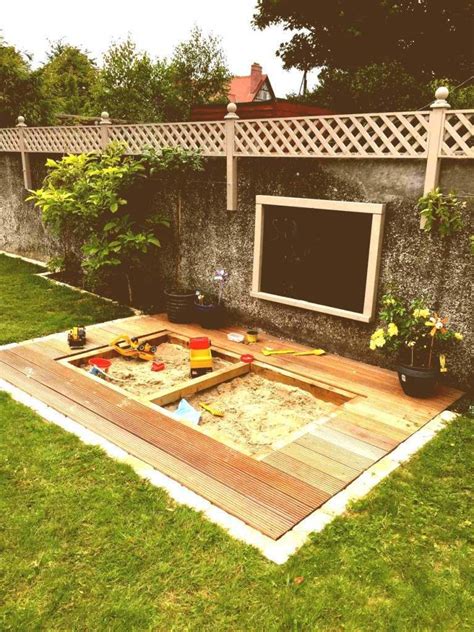 Sandbox For Your Childs Playground Small Backyard Idea For Kids