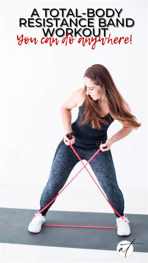 a total body resistance band workout you can do anywhere andie thueson