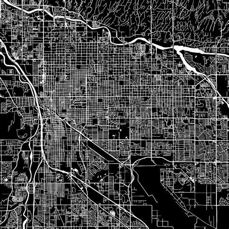 Tucson Arizona Map Map Vector Downtown Tucson