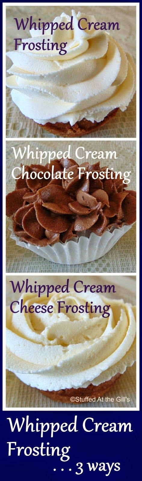 Learn how to make homemade whipped cream with only 2 ingredients! Whipped Cream Frosting. . . 3 Ways | Frosting recipes, Desserts, Cake recipes
