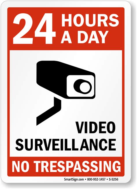 Find the perfect surveillance camera sign stock photos and editorial news pictures from getty browse 1,216 surveillance camera sign stock photos and images available, or start a new search to. Video Surveillance Signs | Free Shipping Options