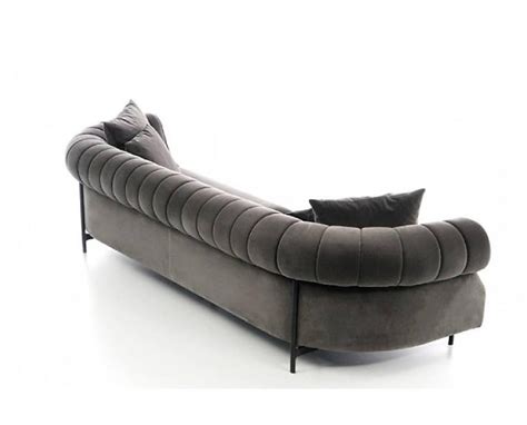 Contempo Curved Sofa Contemporary Velvet Sofa By Maurizio Manzoni For