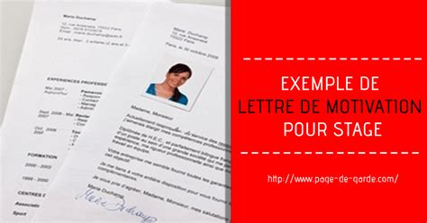Lettre de motivation pour contrôleur de gestion  Page de Garde