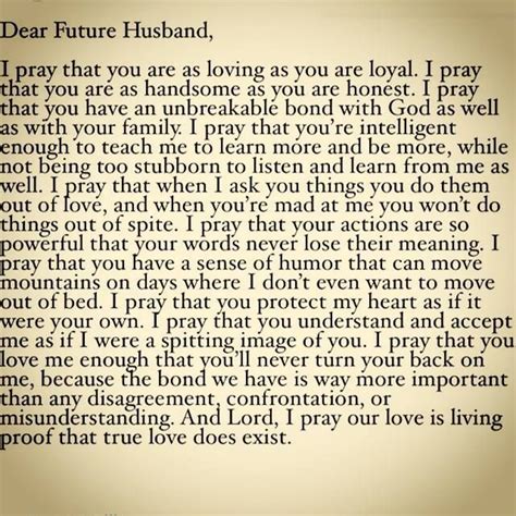 Dear Future Husband In His Almighty Name Future Husband Quotes