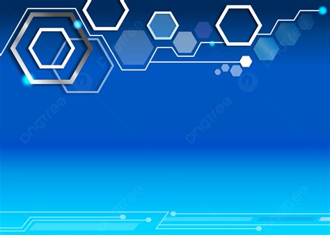 Professional Blue Hexagon Tehcnology Background For Business