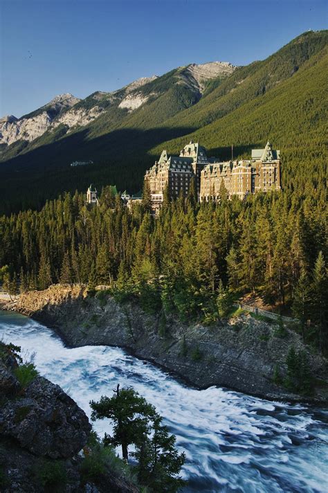 Banff Springs Hotel And Bow Falls From Surprise Point Banff National