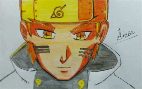 My New Drawing Of Naruto Kyuubi Mode Naruto Amino