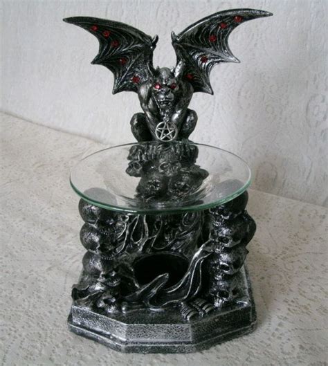 Decorate your living room, bedroom, or bathroom. Reserved For Gina Gargoyle Oil warmer, wiccan decor pagan ...
