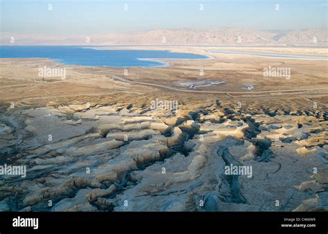 Aerial Photograph Of The Northern Basin Of The Dead Sea Stock Photo Alamy