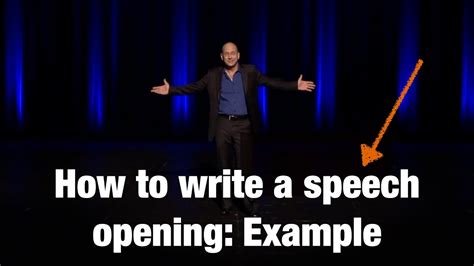 How To Write A Speech Opening Example Youtube