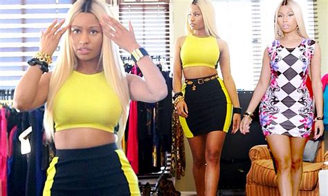 Nicki Minaj Displays Her Bombshell Hourglass Shape In Skintight Garb As She Models Her Kmart