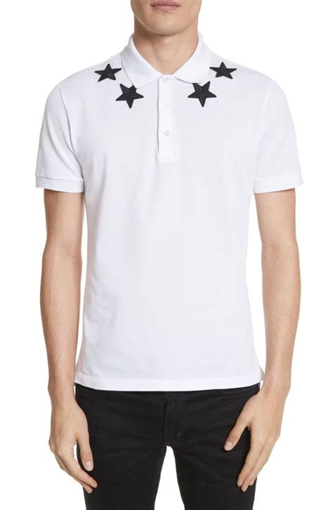 Givenchy Star Embroidered Polo Shirt Mens Fashion Tops And Sets