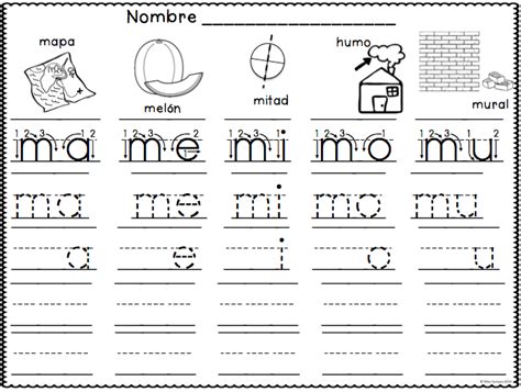 Silabas Directas Con M Ma Me Mi Mo Mu Trazando Silabas Semana Del Progra