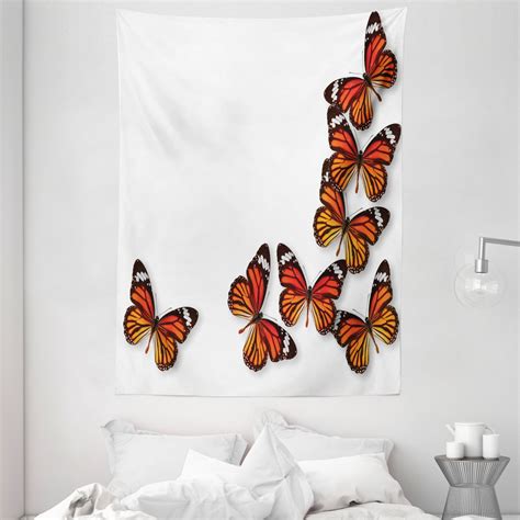 Butterflies Tapestry Monarch Butterfly Figures Flying Frame Insect