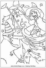 Colouring Witches Cauldron Around Pages Halloween Coloring Witch Activity Village Explore Activityvillage sketch template