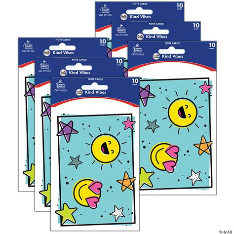 Carson Dellosa Education Kind Vibes Note Cards With Envelopes 10 Per