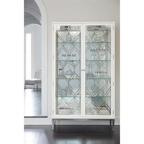 Bernhardt Calista 388356 Transitional Curio Cabinet With Glass Doors