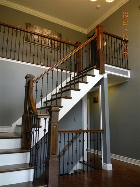 Also, using iron balusters will add significantly to the weight of the balustrade. Wood Stairs and Rails and Iron Balusters: Hardwood Stair ...