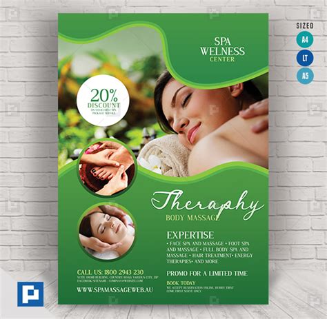 Massage And Spa Services Flyer Psdpixel Spa Services Full Body Spa