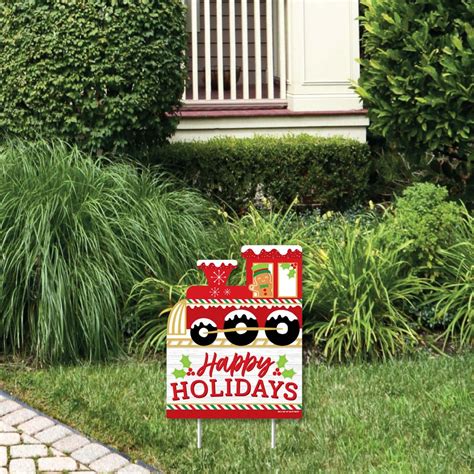 Big Dot Of Happiness Christmas Train Outdoor Lawn Sign Holiday