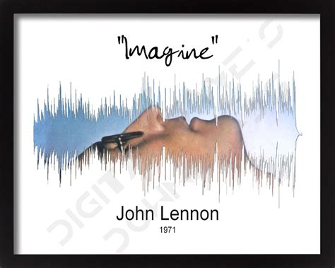 Imagine By John Lennon 8x10 Sound Wave Art Print Instant Digital