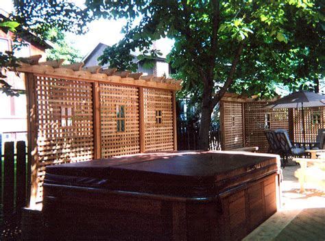 A little known benefit is that privacy enclosures also save energy by acting as a wind break. hot tub privacy screens - Yahoo Image Search Results | Hot ...