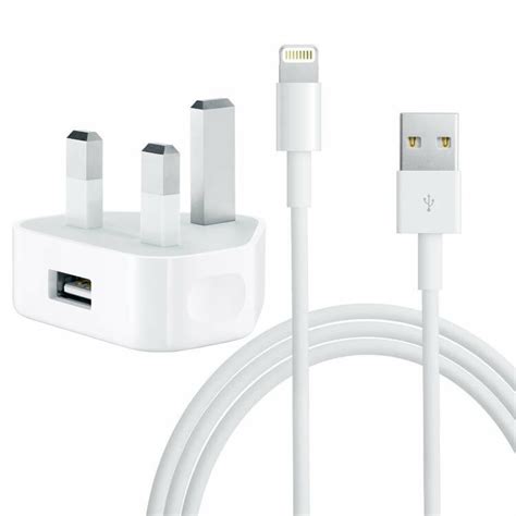 Genuine Apple Uk Plug Usb Wall Ac Power Charger Usb Cable For Iphone