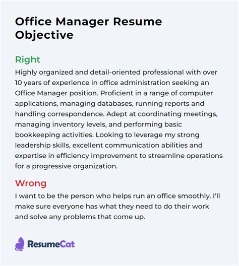Top 17 Office Manager Resume Objective Examples Resumecat