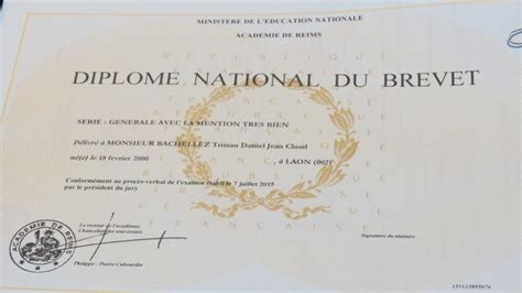 Diplome Brevet