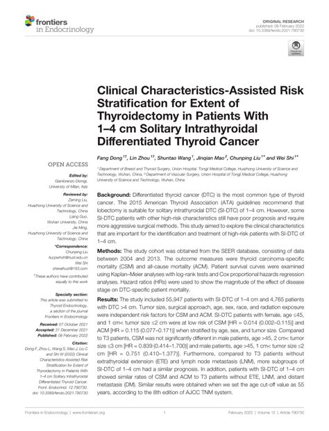 Pdf Clinical Characteristics Assisted Risk Stratification For Extent