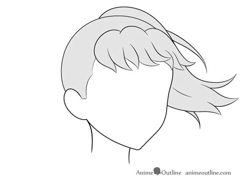 How To Draw Anime Hair In 34 View Step By Step Animeoutline