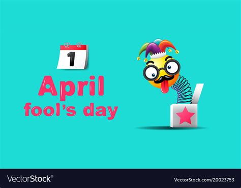 April Fools Day Typography Colorful Design Vector Image