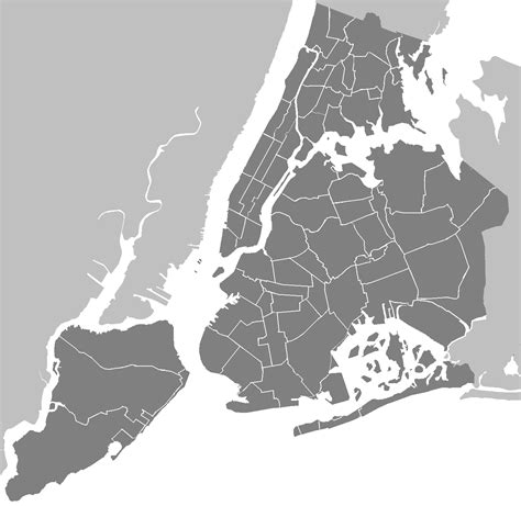 Blank Map New York City
