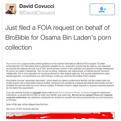 A ‘bro Asked The Cia About Osama Bin Ladens Porn Stash The Agency