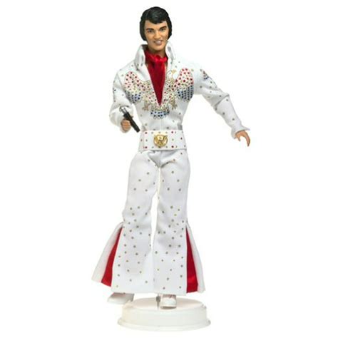 Elvis Barbie Collectible Collector Edition Doll Featuring In White Eagle Jumpsuit Timeless