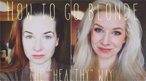 Red hair will, at some point of the bleaching process, turn orange. How to go Blonde The "Healthy" Way - YouTube