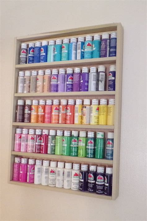 Craft Paint Rack Paint Storage Arts And Crafts Acrylic Etsy