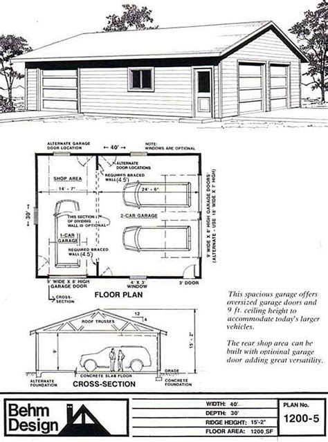 Garage Plans With Workshop