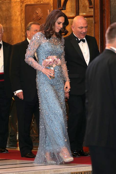 Kate Middleton Looks Like Elsa From “frozen” In This Wintery Blue Gown