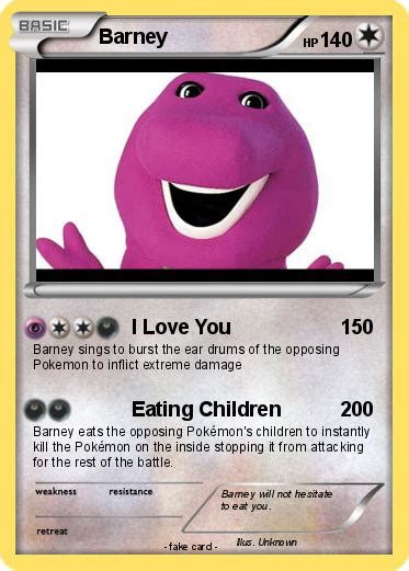 Pokémon Barney 684 684 I Love You My Pokemon Card