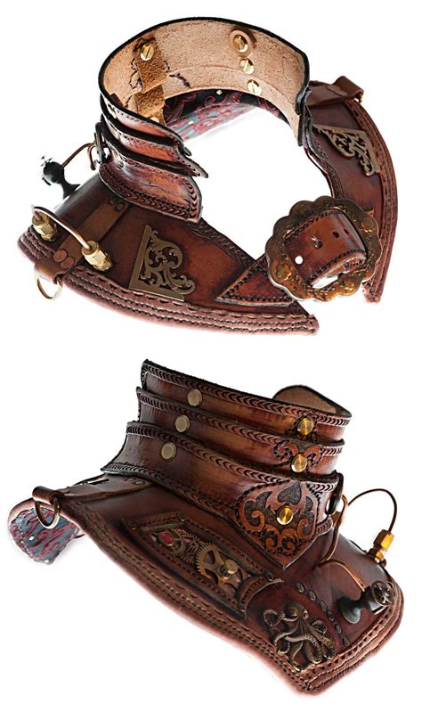 Handcrafted Leather Steampunk Armour Gorget Collar Steampunk