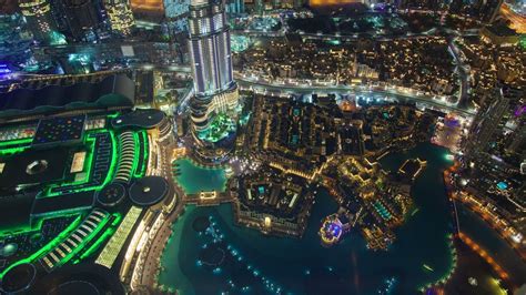 Aerial View Of Dubai Downtown Free Stock Video