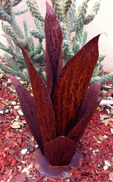 Rustic Agaveagavesculpturegarden Artmetal Cactusmetal Agavegarden