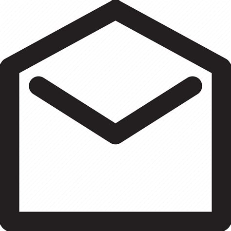 Email Mail Open Outline Icon Download On Iconfinder