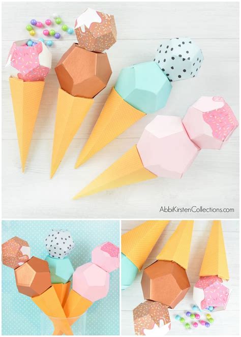 Paper Craft Paper Ice Cream Papercraft Essentials