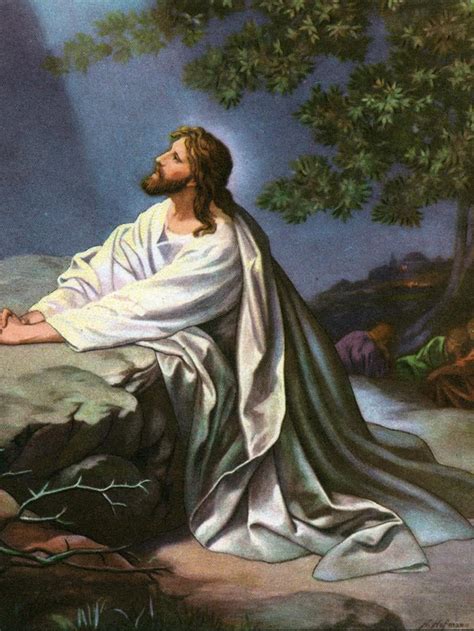 Jesus Christ Praying In The Garden Of Gethsemane