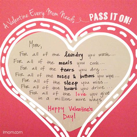 A Valentine For Moms Imom
