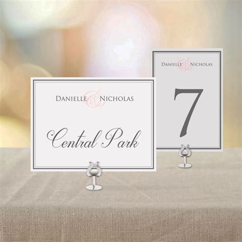 Table Number Sign Template Editable In Word Classic Border Etsy
