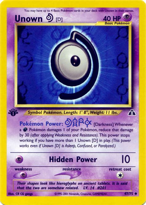 Unown D Neo Discovery 47 Bulbapedia The Community Driven Pokémon